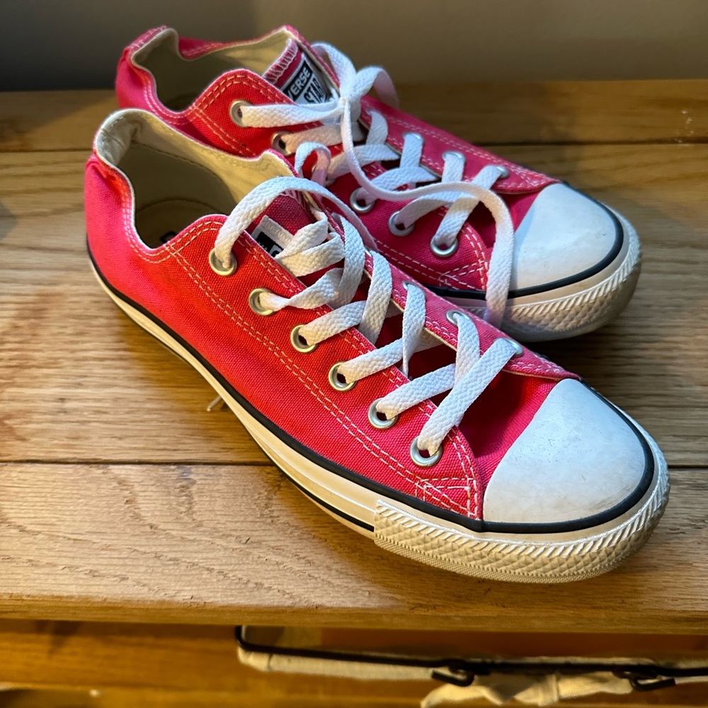 Pink converse sneakers